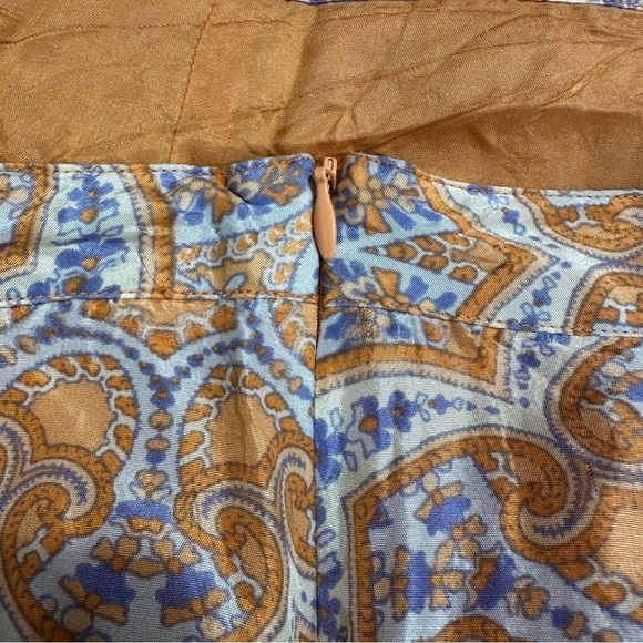 Sigrid Olsen 18W 100% silk skirt, spring colors, fully lined, side zip/button - Picture 5 of 11